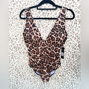 Fashion Nova Leopard Print Swimsuit